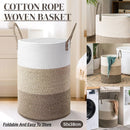 Handheld Cotton Rope Woven Storage Basket for Bedroom Bathroom Closet Durable-1