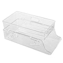 Double Tier Drinks Organiser Drawer Shelf Storage Rack Beverage Dispenser Holder-2