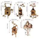 Birdhouse Garden Stakes Outdoor Yard Ornaments for Lawn and Garden Decoration - D-3
