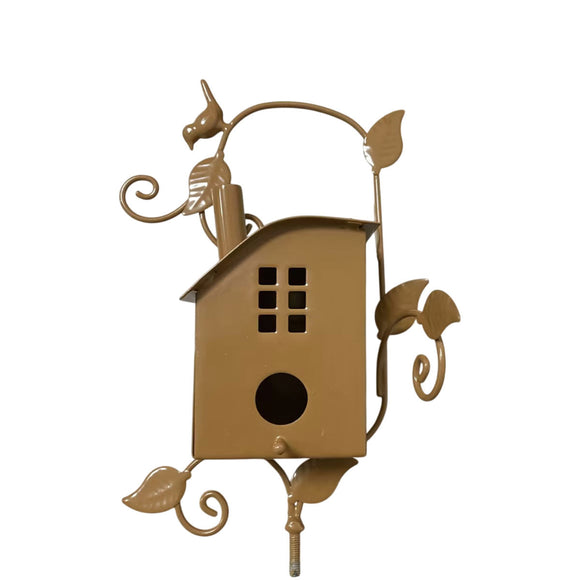 Birdhouse Garden Stakes Outdoor Yard Ornaments for Lawn and Garden Decoration - D