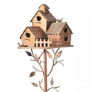 Birdhouse Garden Stakes Outdoor Yard Ornaments for Lawn and Garden Decoration - D-10