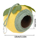 Bird Nest Parrot Nest Coconut Shell Braided Twine Colourful Cage Hanging Bed - White-Brown-Screw Model-3