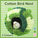 Hanging Warm Cotton Nest Hammock Cozy Bed for Parrots and Other Bird Species - Green-2