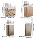 Sealed Household Grain Storage Box Transparent Rice Bucket Kitchen Storage - 2300ml-4