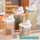 Sealed Household Grain Storage Box Transparent Rice Bucket Kitchen Storage - 2300ml-1