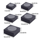 50PCS Handmade Soap Paper Box Round Window Kraft Black White Candy Biscuit Box - Black-50pcs 8*8*3CM-3