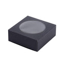 50PCS Handmade Soap Paper Box Round Window Kraft Black White Candy Biscuit Box - White-50pcs 8*8*3CM-3