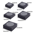 50PCS Handmade Soap Paper Box Round Window Kraft Black White Candy Biscuit Box - White-50pcs 8*8*3CM-4