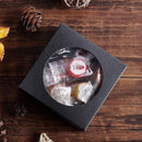 50PCS Handmade Soap Paper Box Round Window Kraft Black White Candy Biscuit Box - White-50pcs 8*8*3CM-11