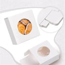 50PCS Handmade Soap Paper Box Round Window Kraft Black White Candy Biscuit Box - White-50pcs 8*8*3CM-13