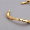 1-Piece Gold-Tone Wavy Open Cuff Bracelet-10