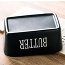 Butter Box with Knife Rectangular Cheese Container with Wooden Lid for Kitchen - Red-8