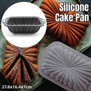 1-Piece Rectangular Flower-Pattern Cake Pan, Grey-1