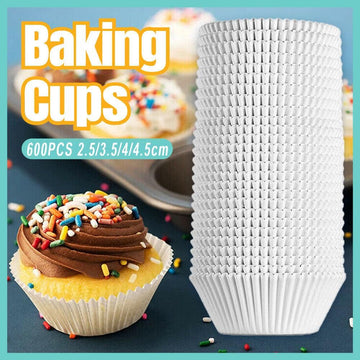 Patty Pans Muffin Cases Choc 600/Pk Cake Boards Cupcake Liners Boxes Baking Cups - 600PCS-4.5CM - 0