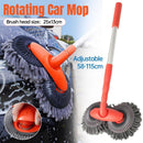 1-Piece Extendable Double-Head Car Wash Mop, Orange and Grey-1