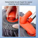 1-Piece Extendable Double-Head Car Wash Mop, Orange and Grey-6