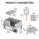 5-Piece Grey Cat Litter Box Set-3