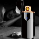 Arc Rechargeable Windproof Flameless Electronic Metal Lighter Usb Lighters Au - Silver-5