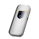 Arc Rechargeable Windproof Flameless Electronic Metal Lighter Usb Lighters Au - Silver-10