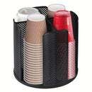 Paper Cup Holder Organizer Swivel Compartment Cup Picker Drink Storage Stand - Grey-12