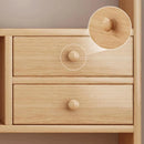 Natural-Finish Desktop Shelf with Two Drawers - 1 Piece-4