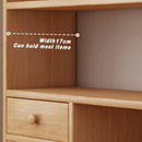 Natural-Finish Desktop Shelf with Two Drawers - 1 Piece-6