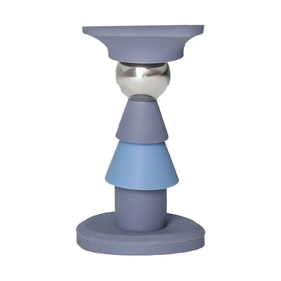 Silicone Silent Door Stopper with Suction Base and Secure Hold Catch Design - Blue