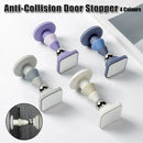 Silicone Silent Door Stopper with Suction Base and Secure Hold Catch Design - Blue-2