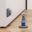 Silicone Silent Door Stopper with Suction Base and Secure Hold Catch Design - Blue-10