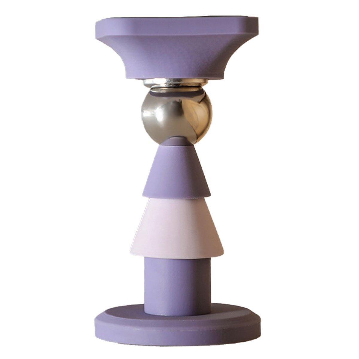 Silicone Silent Door Stopper with Suction Base and Secure Hold Catch Design - Blue