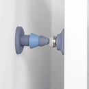 Silicone Silent Door Stopper with Suction Base and Secure Hold Catch Design - Grey-14