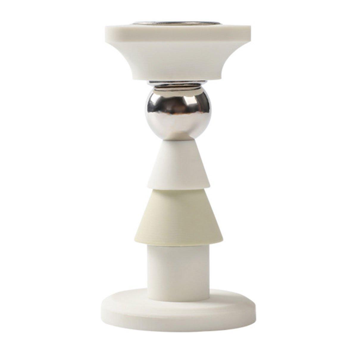 Silicone Silent Door Stopper with Suction Base and Secure Hold Catch Design - White