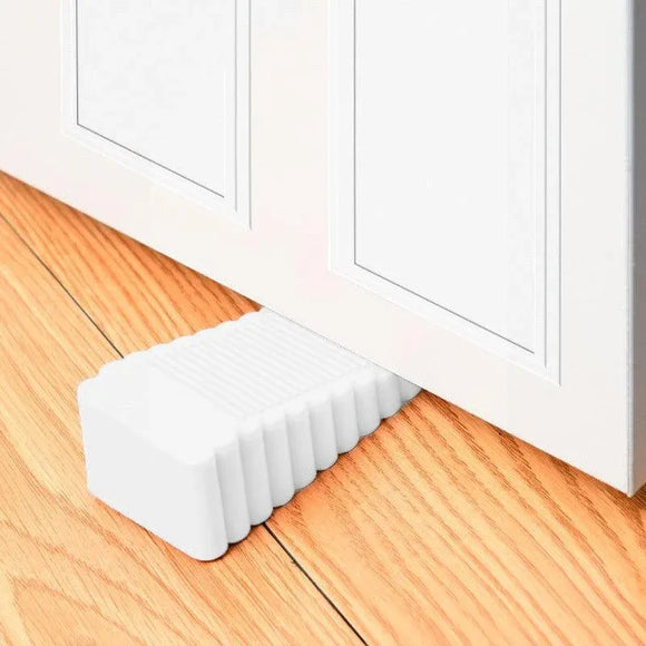 2Pcs Thick Rubber Wedge Door Stoppers Floor Carpet Heavy Duty Door Stop Security