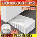 2Pcs Thick Rubber Wedge Door Stoppers Floor Carpet Heavy Duty Door Stop Security-12