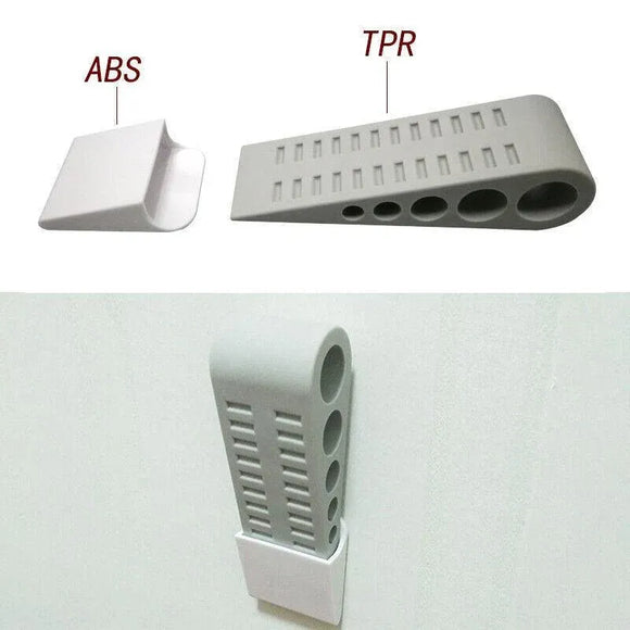 3Pcs Rubber Grip Wedge Door Stoppers Floor Carpet Heavy Duty Door Stop Security