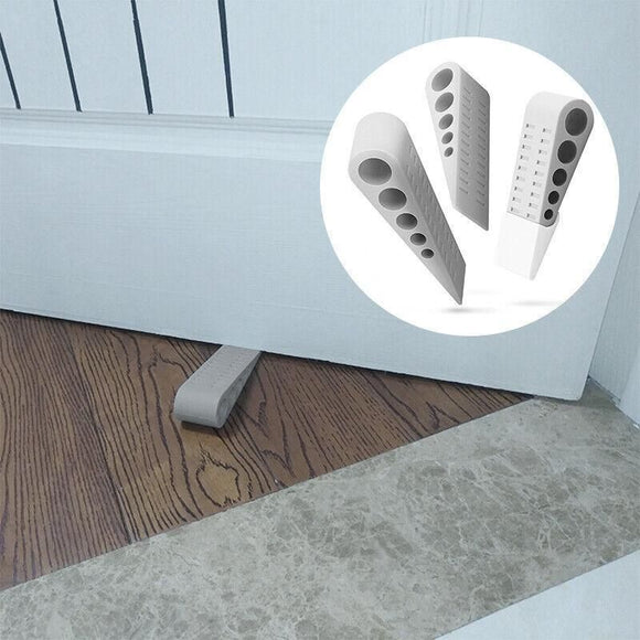 3Pcs Rubber Grip Wedge Door Stoppers Floor Carpet Heavy Duty Door Stop Security