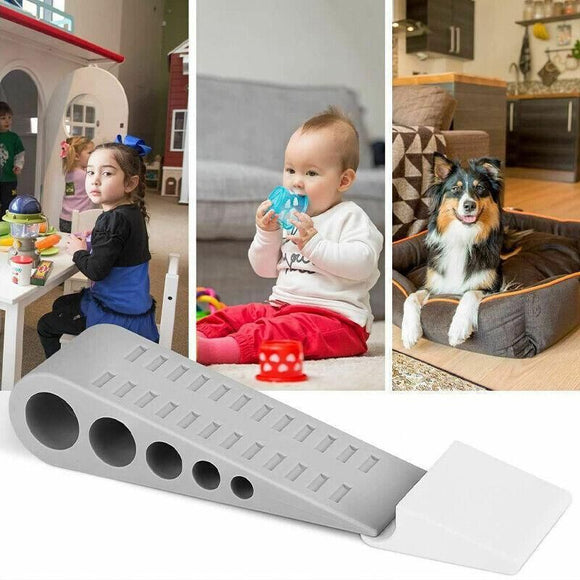 3Pcs Rubber Grip Wedge Door Stoppers Floor Carpet Heavy Duty Door Stop Security