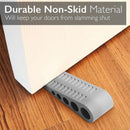 3Pcs Rubber Grip Wedge Door Stoppers Floor Carpet Heavy Duty Door Stop Security-3