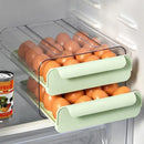 Double Layer Green Egg Storage Carton Drawer Fridge Organizer for Kitchen Use-4