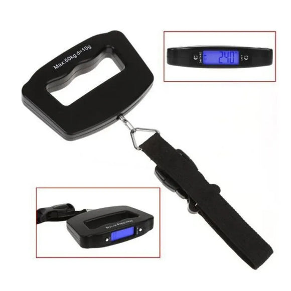 Digital Hanging Luggage Scale, Portable Travel Suitcase Weighing Scale - 1 Pc