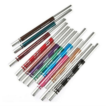 12 Pcs Coloured Eyeliner Pencil Set, Retractable Eye Makeup Pencils in Assorted Colours - 0
