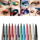 12 Pcs Coloured Eyeliner Pencil Set, Retractable Eye Makeup Pencils in Assorted Colours-6