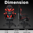 Black and Red Gaming Chair with Footrest and Lumbar Support-6