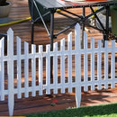White Garden Edging Fence Panels 60 x 33 cm - 12 Pieces-14