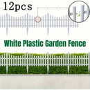 White Garden Edging Fence Panels 60 x 33 cm - 12 Pieces-15
