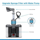 Aquarium Six in One Filter Reverse Air Lift Suction Aeration Wave Maker System-10