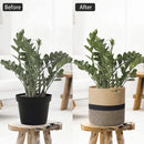 1-Piece 30 cm Woven Cotton Rope Storage Basket, Black and Beige-7