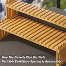 2 Tier Bamboo Plant Stand Flower Pot Rack Indoor Outdoor Patio Garden Shelf-7