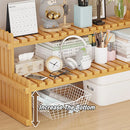 2 Tier Bamboo Plant Stand Flower Pot Rack Indoor Outdoor Patio Garden Shelf-8