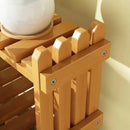 2 Tier Bamboo Plant Stand Flower Pot Rack Indoor Outdoor Patio Garden Shelf-9